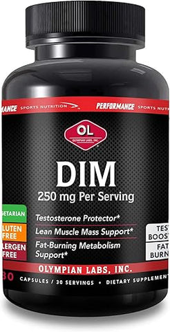 Performance DIM 250mg – Diindolilmetano 30 Cápsulas (30 Dias de Fornecimento) - Olympian Labs
