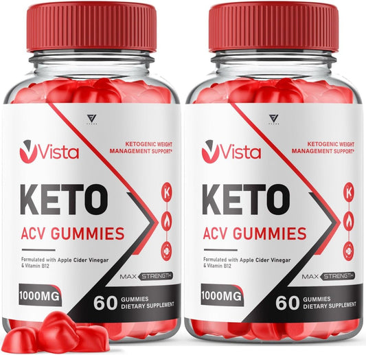 2 Pack) Gomas de ACV Vista Keto, Perda de Peso Avançada Kelly Clarkson, Gomas Ketogênicas Plus – Vista Keto ACV Vinagre de Maçã - Fyvus