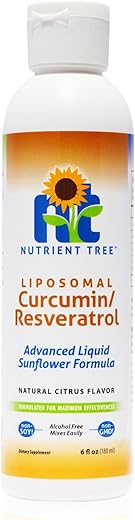Nutrient Tree - Liposomal Curcumin e Resveratrol: Antioxidantes Poderosos, Livre de Álcool, Sem Soja ou Glúten, Óleo de Girassol Não-OGM