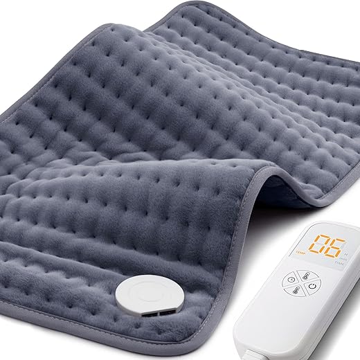 Glamigee - Aquecedor para Alívio de Dores nas Costas, Pescoço e Ombros, Presentes para Homens, Pais, Mulheres e Mães, Dia dos Pais, Dia das Mães, Natal, Aniversário, 6 Configurações de Calor, Desligamento Automático, Calor Úmido e Seco