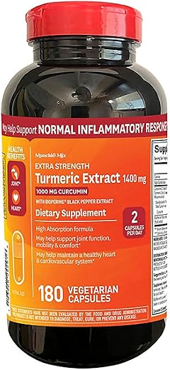 MUNCHIE MIX - Extrato de Cúrcuma Forte em Cápsulas Vegetarianas (1400 mg, 180 un.)