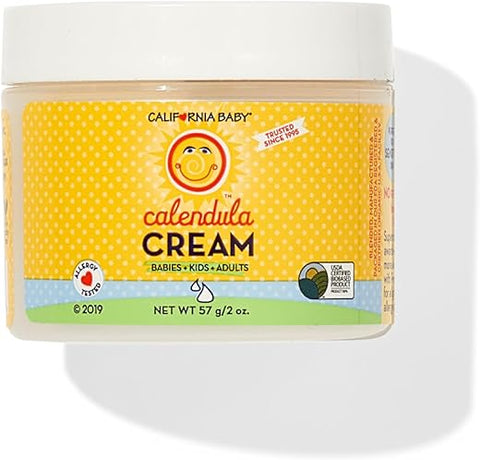 Creme de Calêndula | Creme Facial Ultra-Suavizante para Bebês | 100% à Base de Plantas | Calêndula Orgânica Aloe Vera | Fragrância de Lavanda | Loção para Pele Sensível do Bebê | Alergia - California Baby