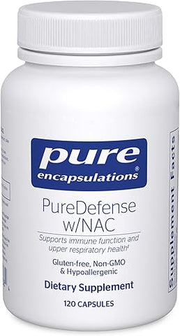 PureDefense com NAC | Reforça a Defesa Imunológica de Primeira Linha e a Saúde Respiratória Superior | 120 Cápsulas - Pure Encapsulations