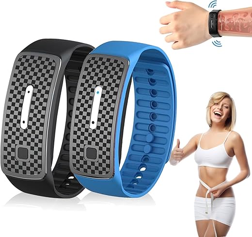 Generic - Pulseira JOSFIT 2024 Atualizada, Braceletes JOSFIT para Desintoxicação, Pulseira de Titânio Lympunclog, Bracelete Ajustável de Titânio para Mulheres e Homens, Azul Preto 2 PCS