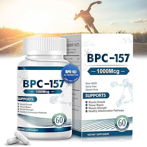 Generic - Novo BPC 157 Pro-Compound Protetor, Não-OGM, Bpc-157 Pro 1000mcg, Cápsula de Peptídeo Bpc 157, Suplemento Livre de Glúten, 60 Cápsulas (Pacote de 1)