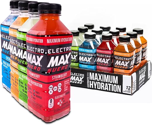 Bebida Eletrolítica Zero Açúcar – Pack com 12 Unidades (630 ml cada) – Hidratação para Esportes, Recuperação e Uso Diário – Magnésio, Potássio, Zinco, Cálcio – Zero - ELECTROMAX SUERO