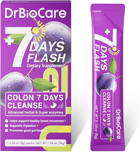 DrBioCare - Limpeza Intestinal em 7 Dias – Colon Flash 7 Dias, Detox – 7 Dias Cleanse