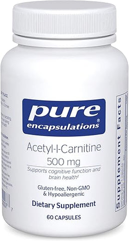 Acetyl-L-Carnitine 500 mg – Memória | Aumente sua capacidade cognitiva com este suplemento de alta qualidade - Pure Encapsulations