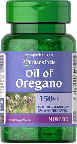Puritan's Pride - Puritan’s Pride Óleo de Orégano 150 mg-90 Cápsulas Softgels – Benefícios para a Saúde