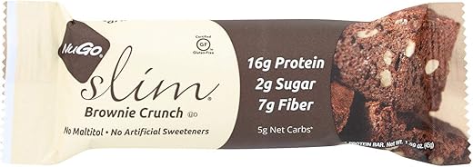 Nutrition – Barra Slim Brownie Crunch – 45g (Embalagem com 12 unidades) - NuGo