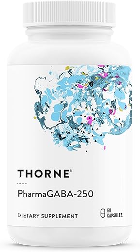 PharmaGABA-250 – Suplemento GABA – 250 mg Ácido Gama-Aminobutírico de Fonte Natural – Promove um Estado Mental Calmo, Relaxado e Concentrado – 60 Cápsulas - THORNE