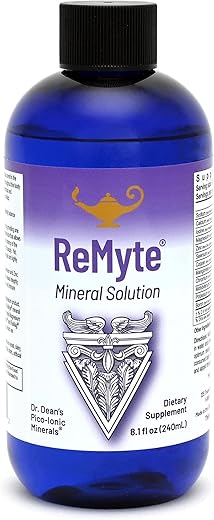 Solução Mineral ReMyte, Multi Mineral Líquido, Solução Eletrolítica, 12 Minerais Incluindo Iodo, Selênio, Zinco, Magnésio, Boro, 8oz- por Dr. Carolyn Dean - RnA ReSet