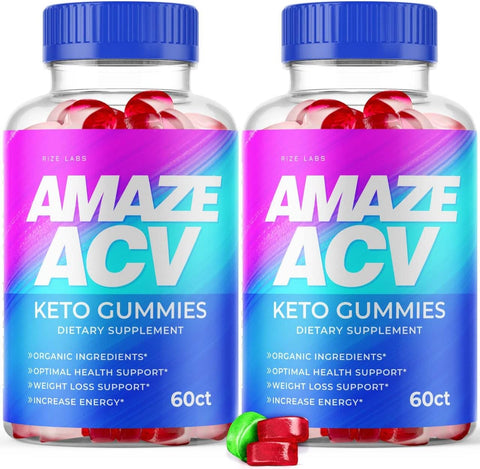 rize labs - (2 Pacotes) Gomas de Amaze ACV Keto para Perda de Peso – Gomas de Amaze Keto – Orgânicas de Vinagre de Maçã Keto Avançado Aumentam a Energia Gomas de Amaze Keto Pastilla Gomita Gunmies (120…)