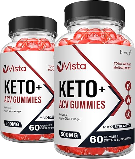kivus - Kivus Vista Keto Gummies – Gomas Vista Ketogenic ACV (2 Pacotes, 120 Gomas) | Comprimidos de Goma Keto com Vinagre de Maçã | Embalagem Dupla | 120 Gomas | Kivus