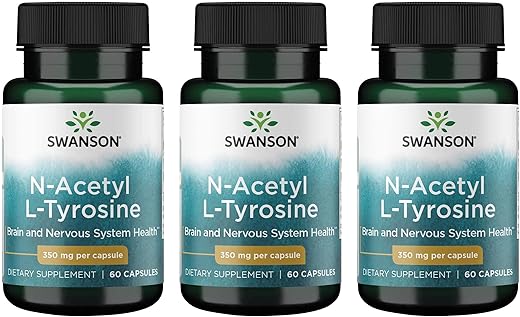 N-Acetyl L-Tyrosine – Suplemento de Aminoácido para Apoiar a Saúde Geral do Cérebro - Swanson