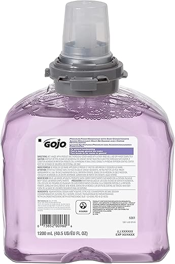 Premium Foam Handwash com Condicionadores de Pele, Fragrância de Cranberry, Certificado EcoLogo, Refil de Sabonete Líquido em Espuma de 1200 mL para Dispensador Touch-Free TFX (Pacote com 2) – 5361-02 - Gojo