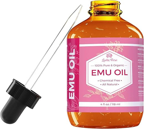 Óleo de Emu, Fortalecedor Capilar 100% Natural, Hidratante Anti-Envelhecimento para a Pele 120 ml - Leven Rose