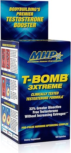 Maximum Human Performance - MHP T-Bomb 3xtreme: Aumente a Libido com o Melhor Booster de Testosterona para Homens – 168 Comprimidos
