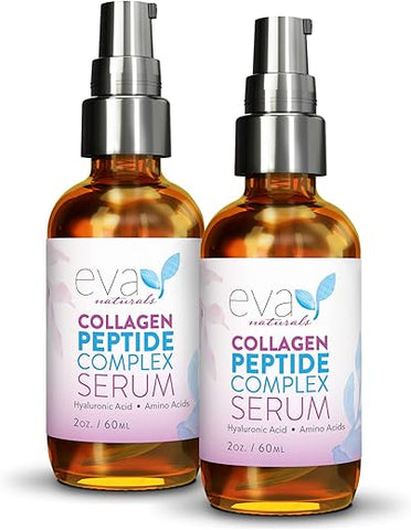 Soro de Colágeno Peptídeo Eva Naturals – Anti-Envelhecimento, Corretor de Manchas Escuras, Hidratante para a Pele, Unissex, 60ml