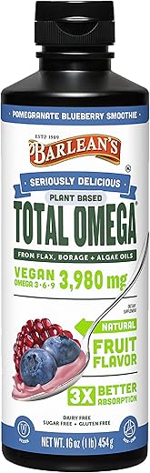 Barlean's - Barlean’s Flaxseed and Borage Liquid – Ômega 3, 6 e 9 – 473ml