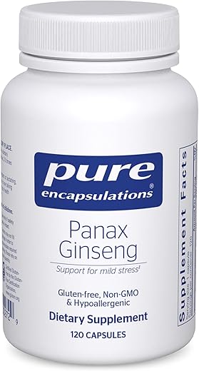 Panax Ginseng | Suplemento Hipoalergênico Ajuda o Corpo a se Adaptar ao Estresse Físico Ocasional* | 120 Cápsulas - Pure Encapsulations