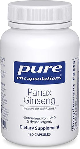 Panax Ginseng | Suplemento Hipoalergênico Ajuda o Corpo a se Adaptar ao Estresse Físico Ocasional* | 120 Cápsulas - Pure Encapsulations