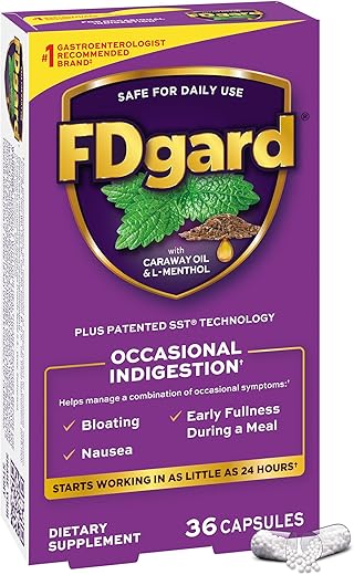Suplemento para Saúde Intestinal, Combate a Indigestão e Náuseas | 60 cápsulas - FDgard