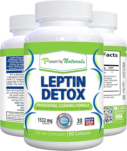 Leptin Detox Cleanse – Limpeza Natural do Intestino para Redução de Peso - Power By Naturals