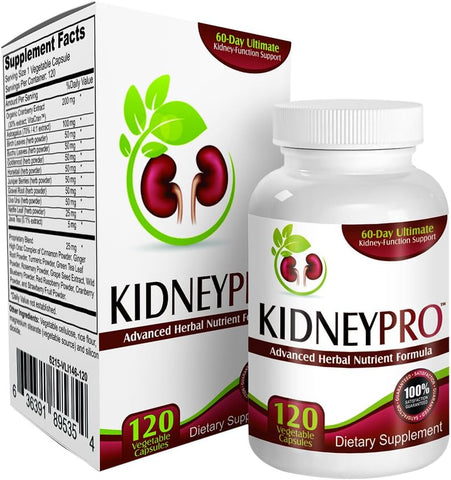 Elevate Recovery Supplements - Kidney-Pro: Fórmula com 21 Suplementos para a Saúde Renal em 1 Cápsula (Suporte Total aos Rins), 120 cápsulas