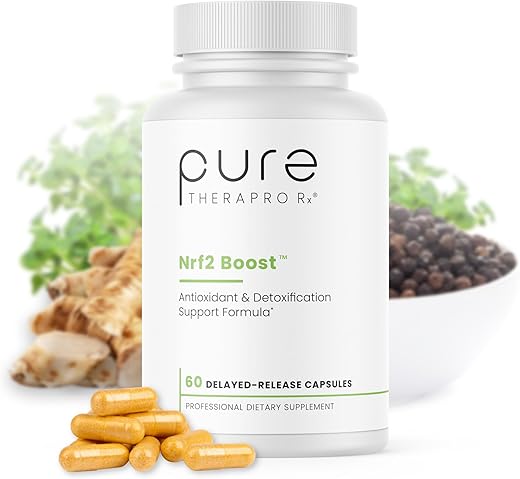 Pure Therapro Rx - Pure TheraPro Rx Nrf2 Boost – Ativador NRF-2 com Sulforafano Patenteado, Curcumina e Chá Verde | 60 cápsulas | 100% natural