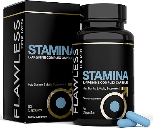 Flawless For Men - Stamina | L-Arginina e L-Citrulina | Aumente sua resistência física  Stamina