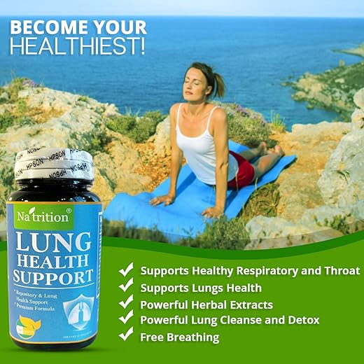 Na'trition - Na’trition NATRITION – Suplemento Natural para Saúde Pulmonar – Suporte para Pulmões com Vitamina C, Zinco, Quercetina e Pó de Gengibre – 60 cápsulas