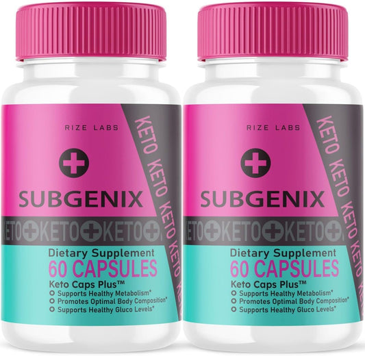 rize labs - (2 Pacotes) Cápsulas Subgenix, Subgenix Pílulas Naturais Queimadoras de Gordura, Suplemento Subgenix para Metas de Fitness e Bem-Estar, Fórmula Avançada Subgenix – Análise, Pastillas (120 Cápsulas)