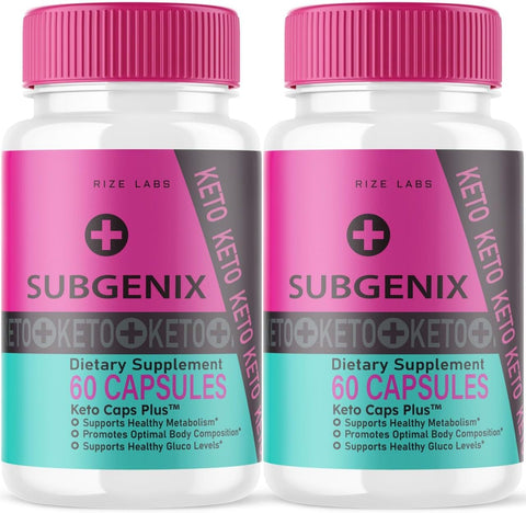 rize labs - (2 Pacotes) Cápsulas Subgenix, Subgenix Pílulas Naturais Queimadoras de Gordura, Suplemento Subgenix para Metas de Fitness e Bem-Estar, Fórmula Avançada Subgenix – Análise, Pastillas (120 Cápsulas)