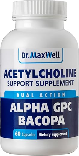 Dr. Maxwell - Acetylcholine, Alpha GPC Choline 600mg Bacopa – Potencialize sua Memória com Confiabilidade