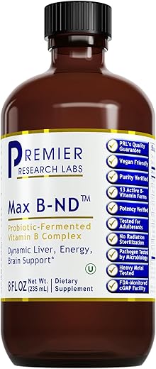 Max B-ND – Complexo de Vitaminas B Líquido para o Fígado – 30ml - Premier Research Labs