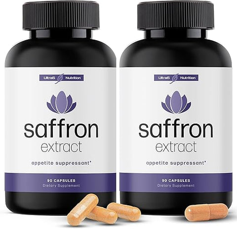 Ultra6 Nutrition - Extrato Puro de Açafrão – Supressor de Apetite para Emagrecimento Feminino – Marca: Pure Saffron Extract