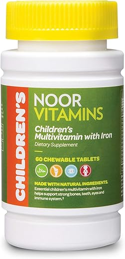 Halal Kids Multivitamina Mastigável: Vitaminas Essenciais para Imunidade e Ossos – Marca Noor Vitamins - Noor Vitamins