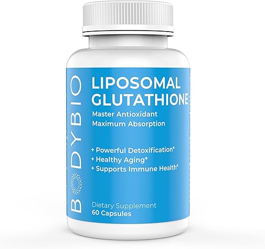 Liposomal Glutationa | Antioxidante Poderoso do Corpo | Desintoxicação Mestre | Limpeza do Cólon | Proteção Celular Ótima para Defesa Imunológica | Liposomal Aprimorado - BodyBio