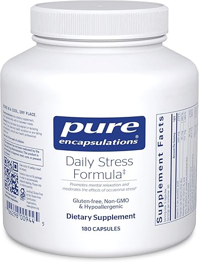 Fórmula Diária para o Estresse | Promove Relaxamento Mental e Modera os Efeitos do Estresse Ocasional | 180 Cápsulas - Pure Encapsulations