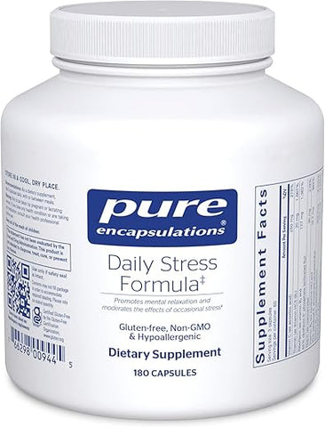 Fórmula Diária para o Estresse | Promove Relaxamento Mental e Modera os Efeitos do Estresse Ocasional | 180 Cápsulas - Pure Encapsulations
