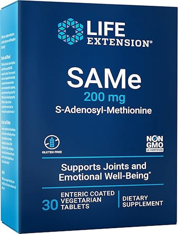 Same – Melhore o Humor e as Articulações – 60 Cápsulas - Life Extension