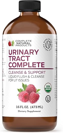 Complete Natural Products - Compre agora: Trato Urinário Natural Completo 355ml – Suplemento Líquido para Saúde do Trato Urinário com Cranberry Orgânico, D-Manose, Beterraba, Semente de Funcho e Cúrcuma