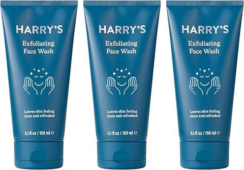 Harry's - Harry’s Face Wash – Limpeza Facial para Homens, 150 ml (Pacote com 3) Embalagem pode variar