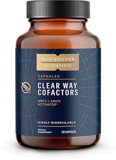 Clear Way Cofatores – Suporte para Desintoxicação Corporal com Vitamina B1, Extrato de Dente-de-leão, Quercetina | Detox Limpeza | Marca Quicksilver Scientific - Quicksilver Scientific