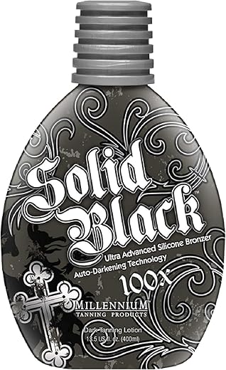 Millennium Tanning Products - Bronzeador Millennium Tanning Solid Black 100X para Camas de Bronzeamento (400ml)