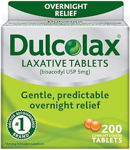 Laxative Tablets – 200 Comprimidos | Alívio da Constipação | Marca de Confiança - Dulcolax
