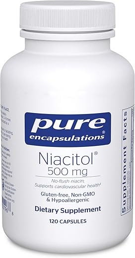 Niacitol 500 mg | Suporte para Digestão, Síntese Hormonal e Formação de Tecidos | 120 Cápsulas - Pure Encapsulations