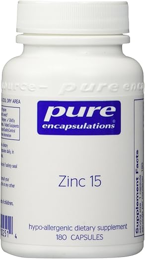Suplemento de Zinco Picolinato 15 mg da Pure Encapsulations – Suporte ao Sistema Imunológico e Crescimento