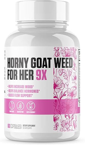 EPN Supplements - Libido Booster for Women | Horny Goat Weed For Her 9X | Auxilia Saúde Feminina, Humor, Energia, Fluxo Sanguíneo | Raiz de Maca, Longjack 7 Mais Ingredientes Poderosos em Doses Ultra | 3º